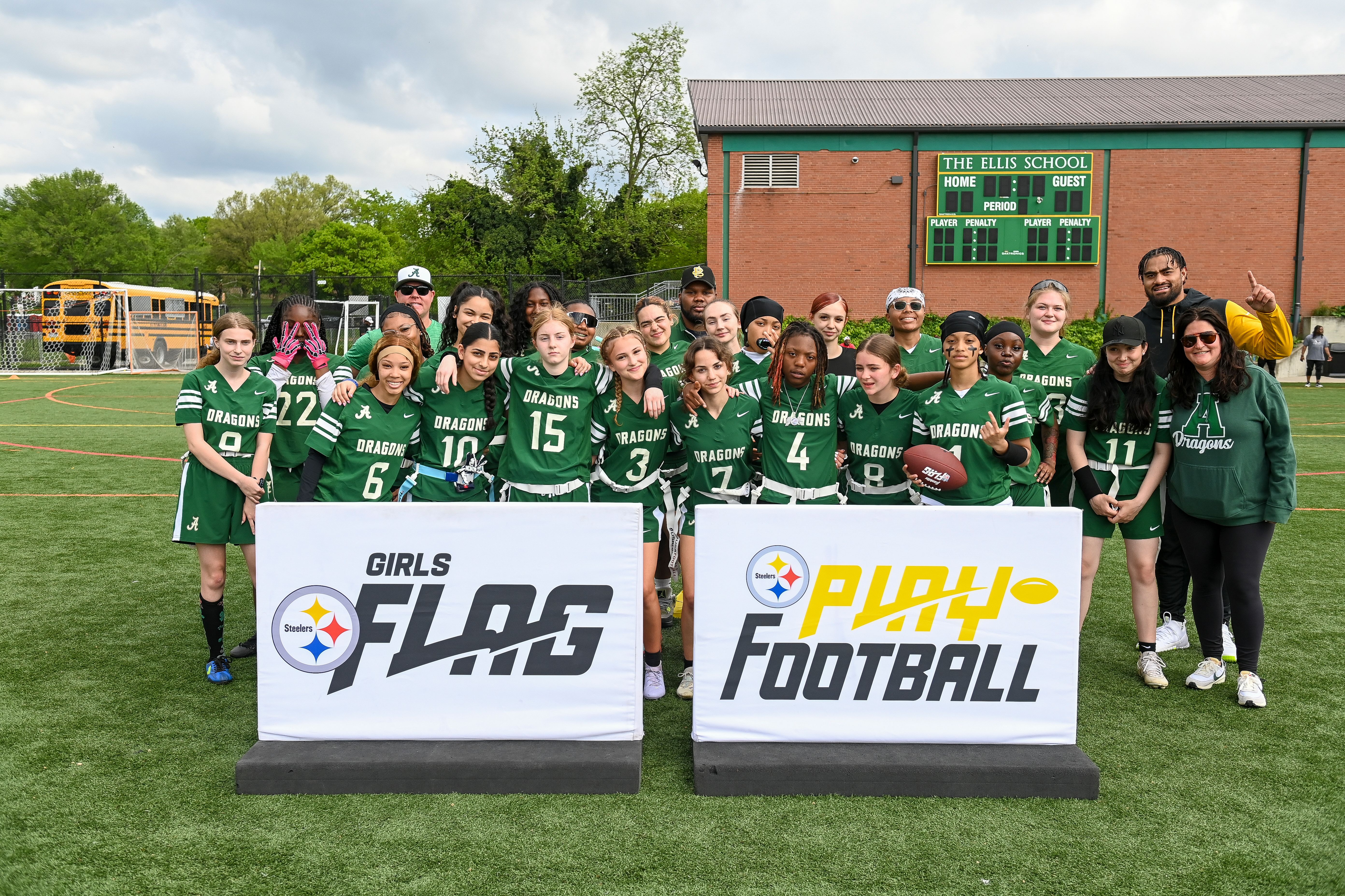 Week 5 of the Steelers’ Girls High School Flag Football season on Sunday, May 4, 2025 at The Ellis School. (Brad Oskowski / Pittsburgh Steelers)