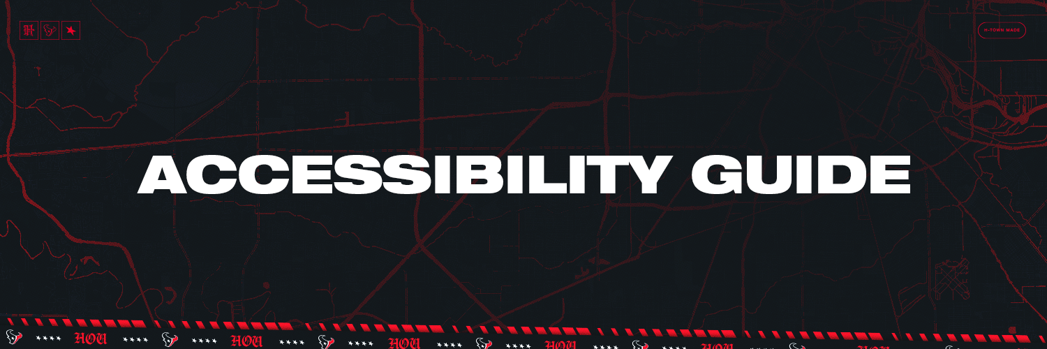 Blue background with white text that reads "Accessibility Guide"