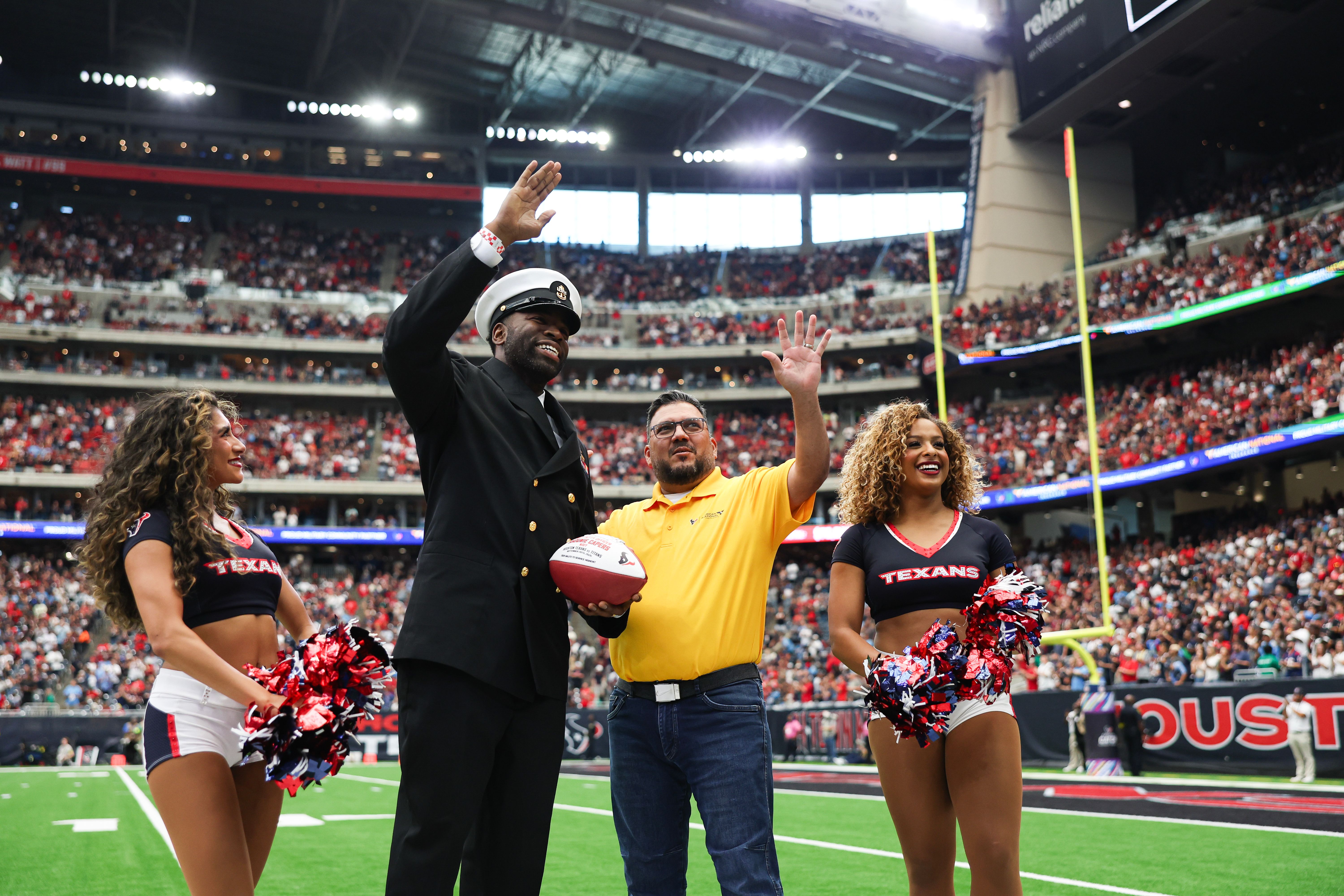 An image from the September 28th, 2025 regular season week 4 home game against the  Tennessee Titans at NRG Stadium in Houston, TX. The Texans won 26-0.