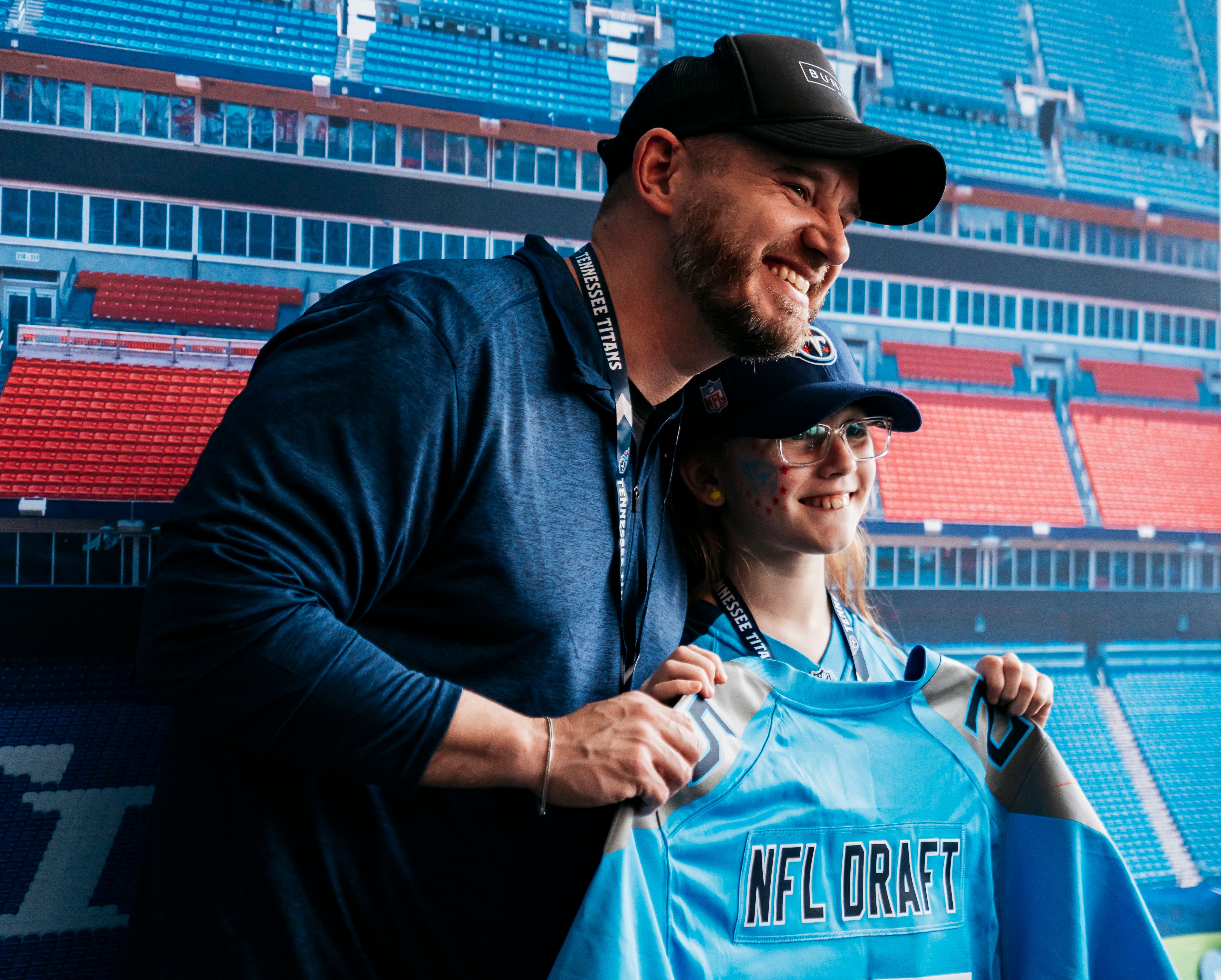 The Tennessee Titans host a draft party for Season Ticket Members at Nissan Stadium on April 24, 2025 in Nashville, TN. Photo By Nate Sparks/Tennessee Titans