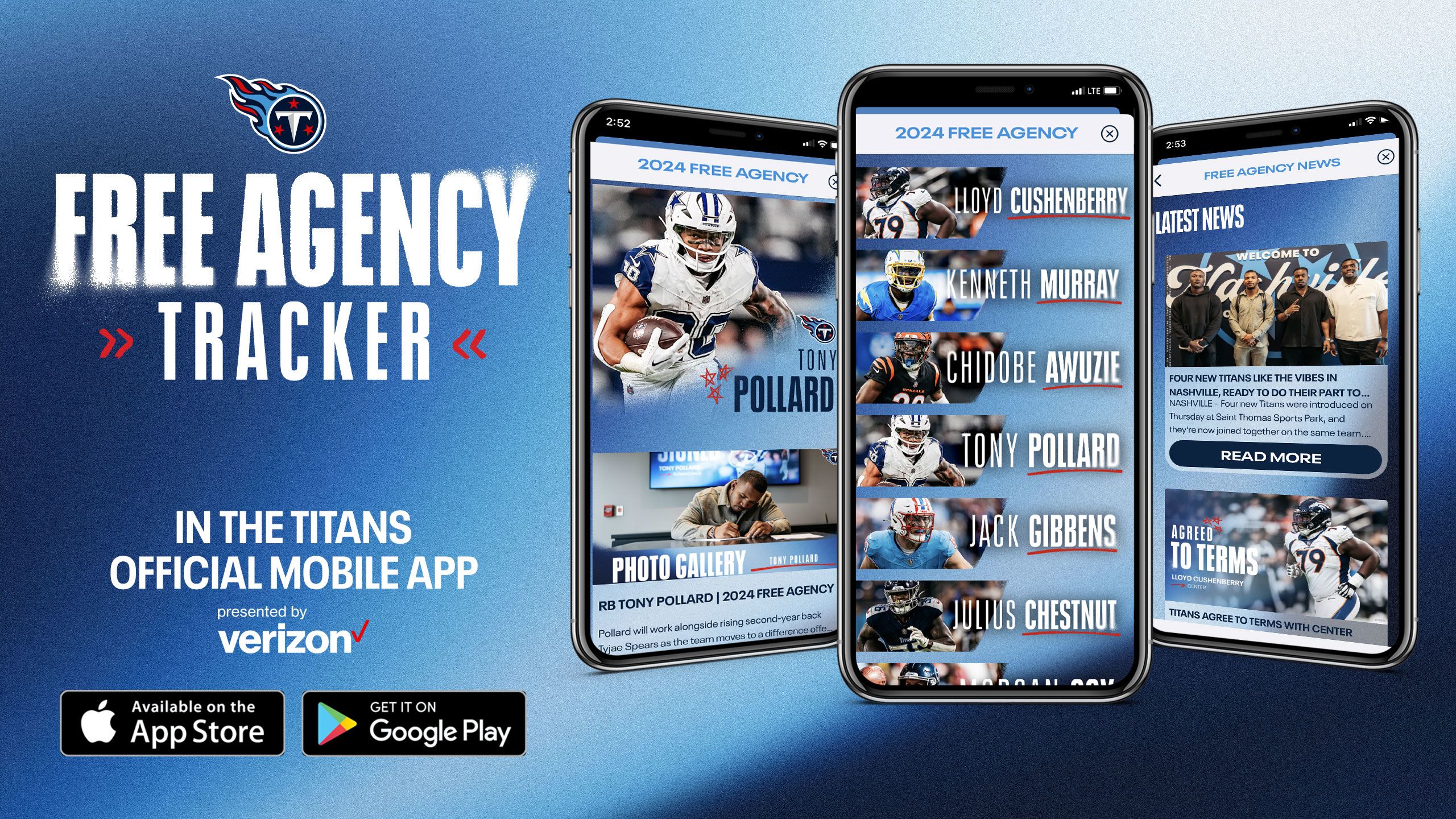 2024 Mobile App Free Agency Tracker