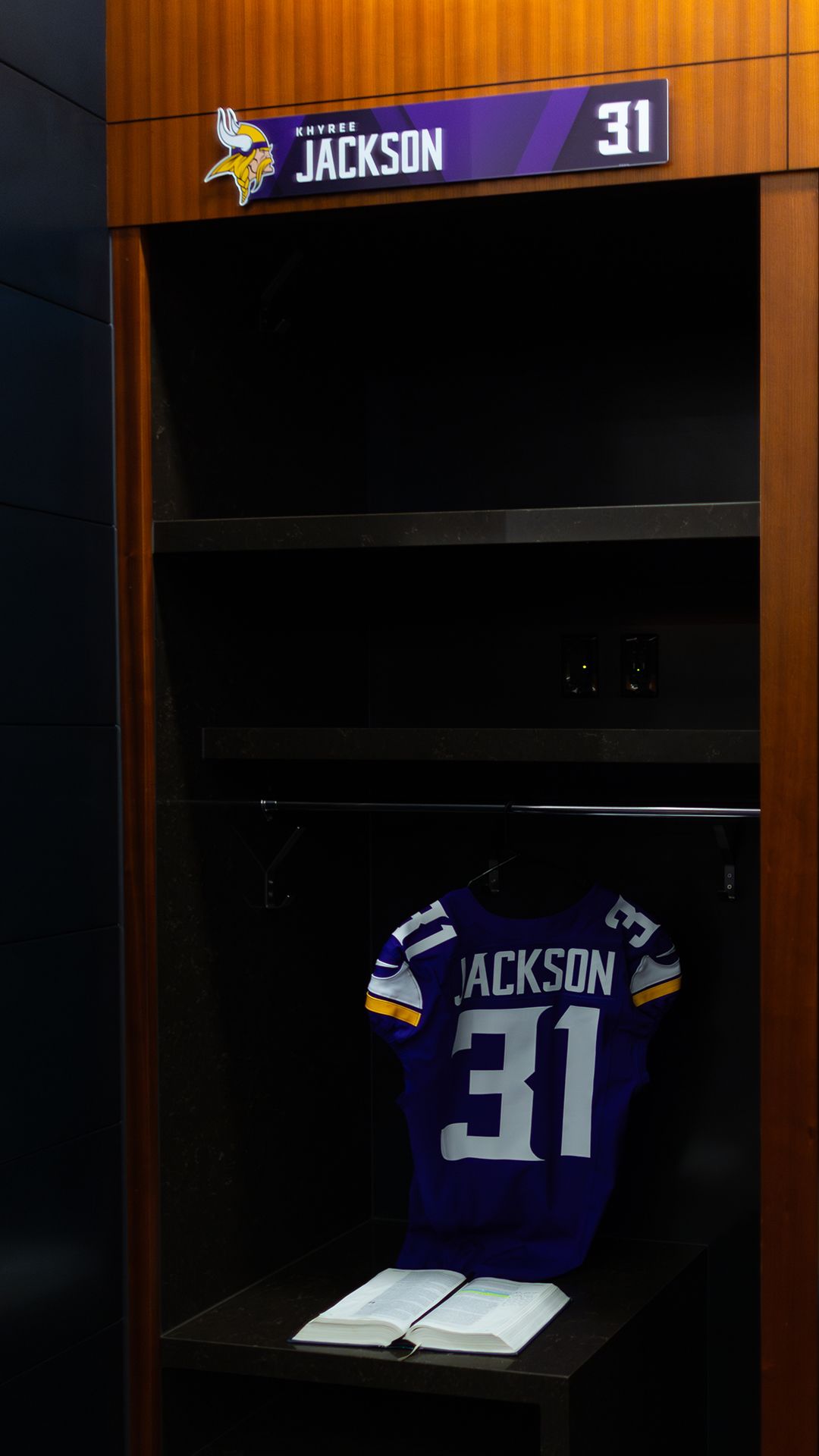 Minnesota Vikings vs. San Francisco 49ersSeptember 15, 2024U.S. Bank Stadium, Minneapolis, MNKhyree Jackson’s Locker