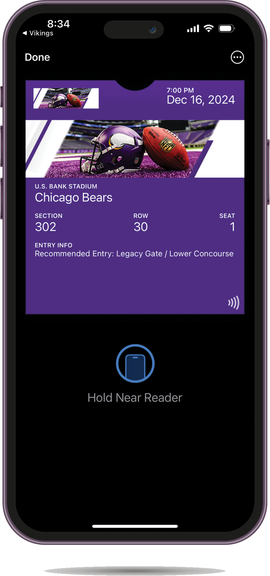Ticket That's Been Added To Your Apple Wallet