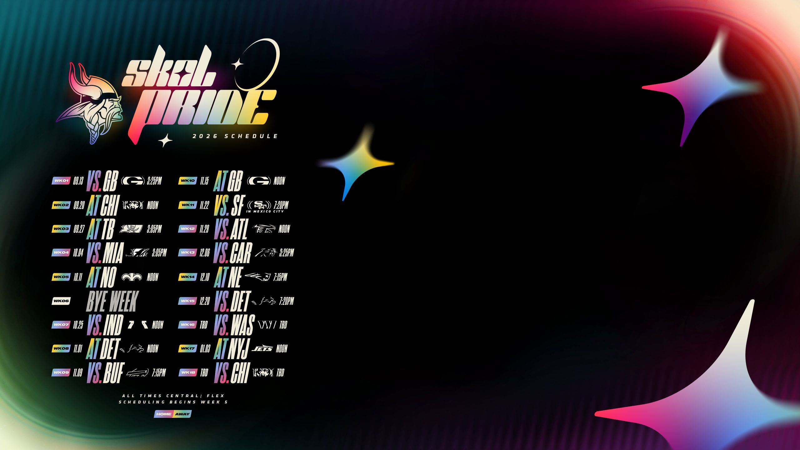 2026 PRIDE - Social Wallpapers [2560x1440] Main Schedule