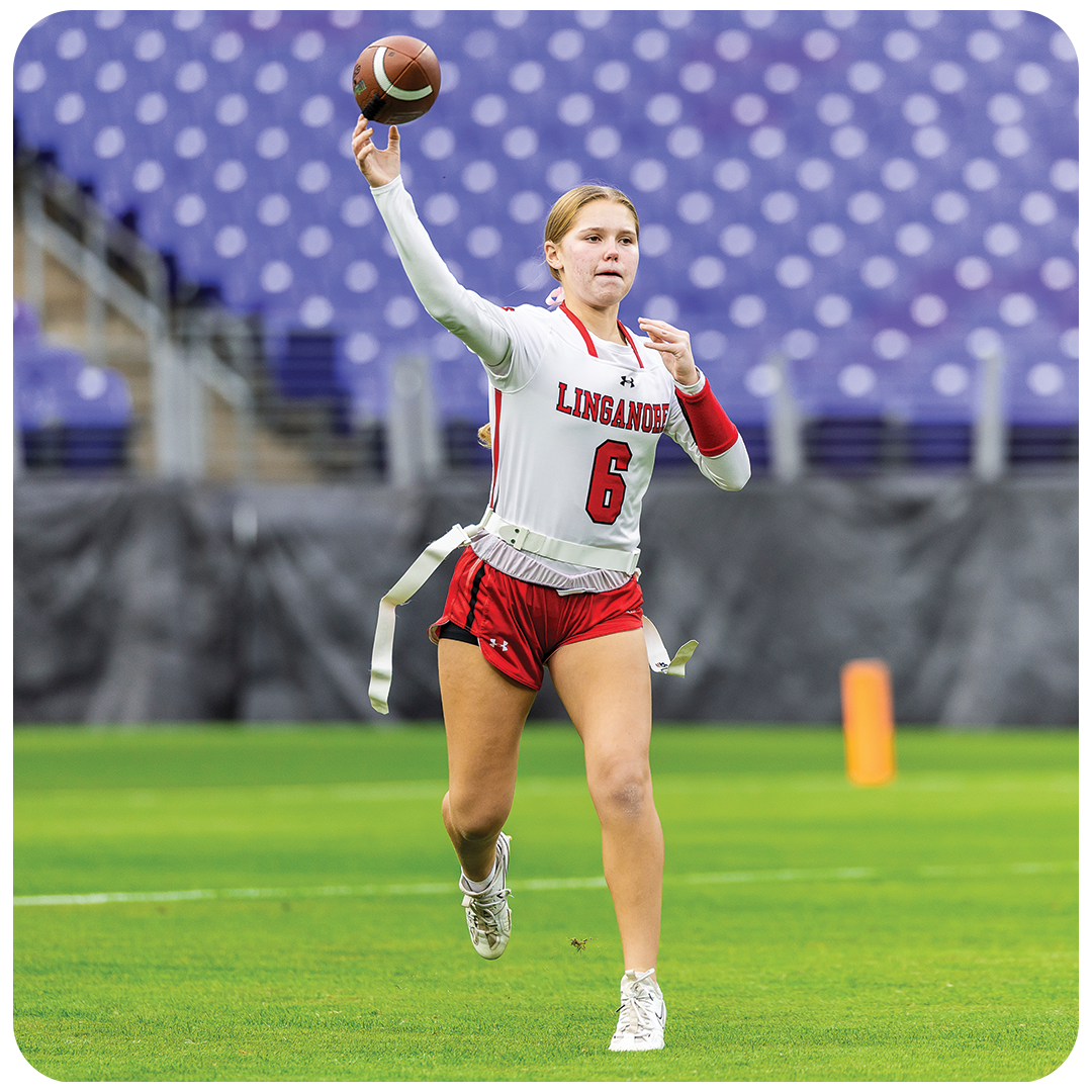 Girls Flag Football halftime performance