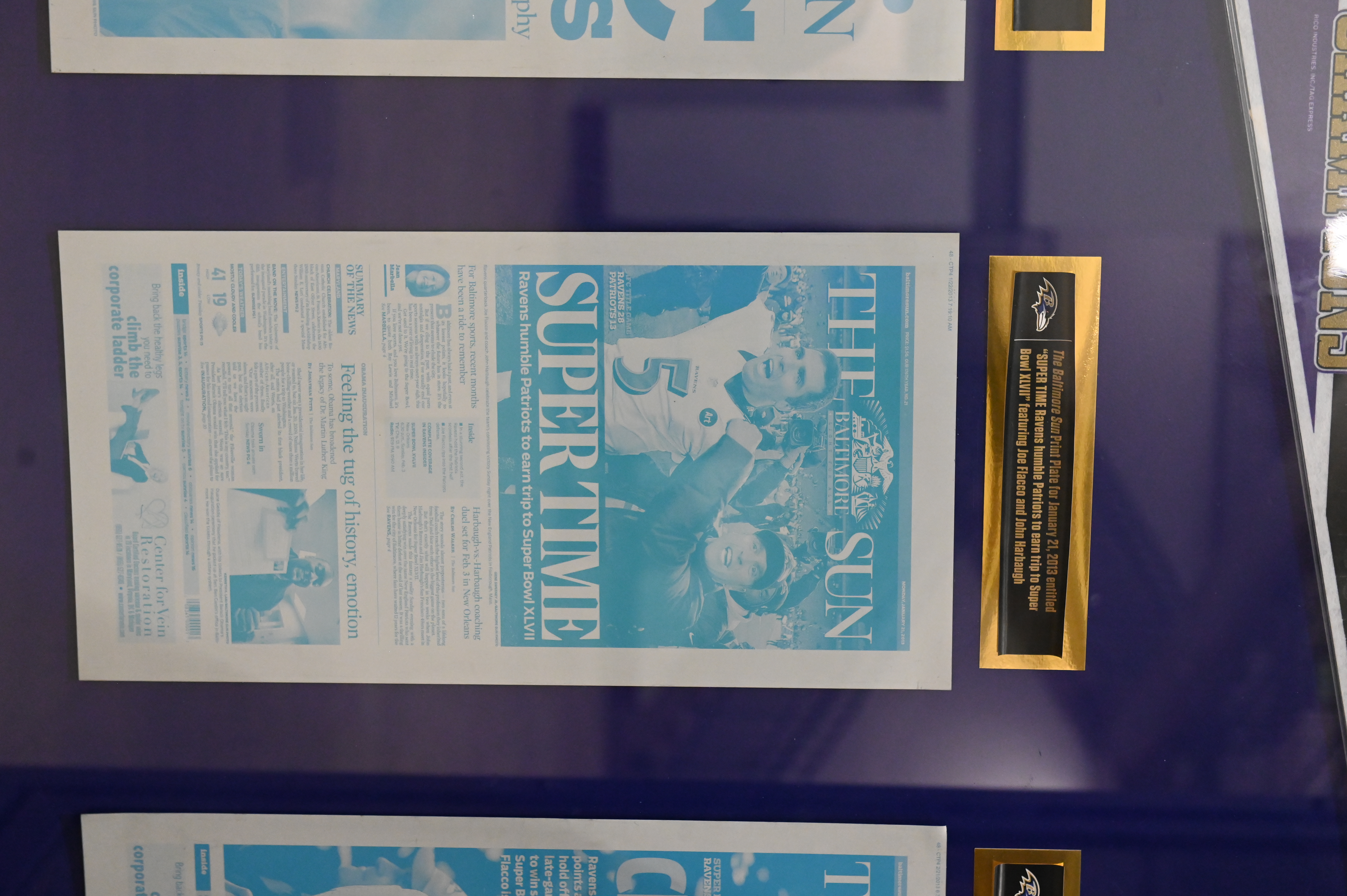 The Baltimore Sun Print Plate for January 21, 2013