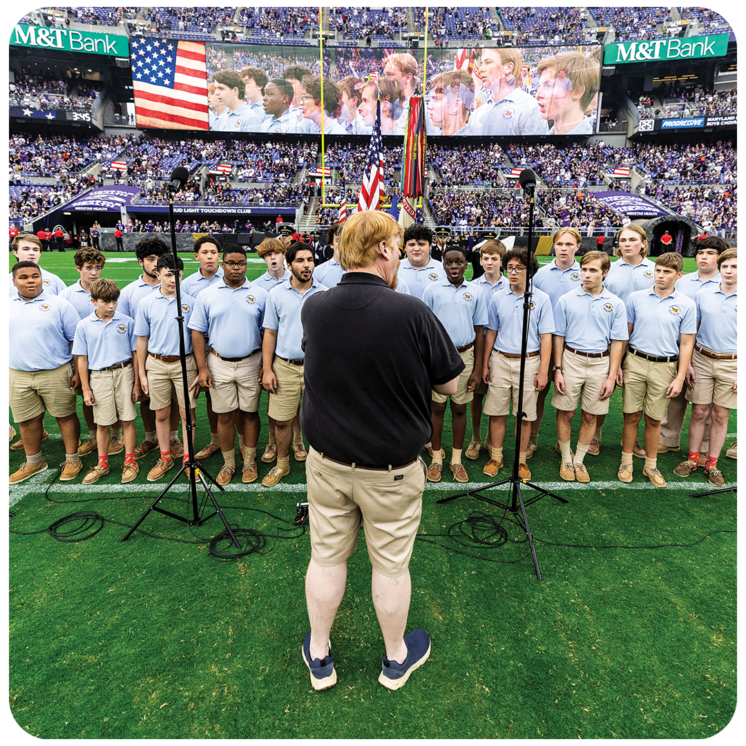 Maryland State Boy's Choir performing the anthem