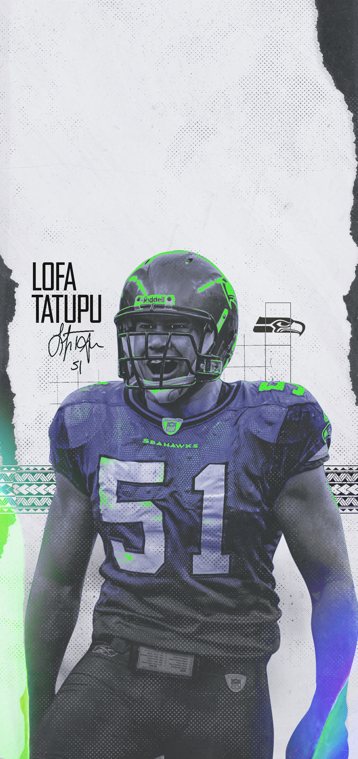 Download Action Green Seahawks Wallpaper