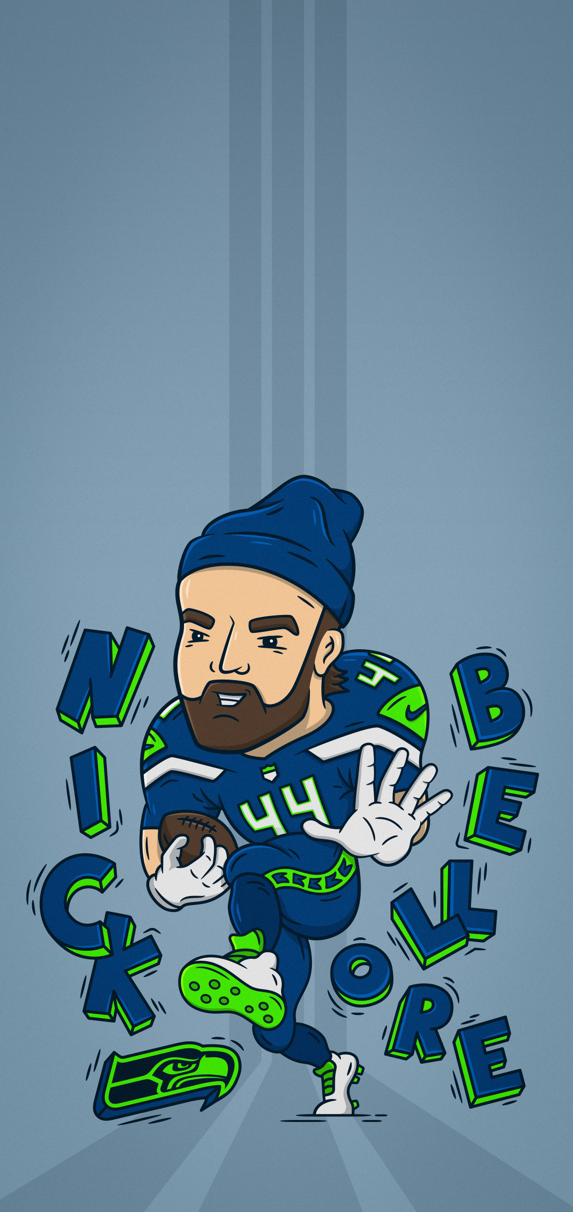 RG Cartoons - Steve Largent Seattle Seahawks