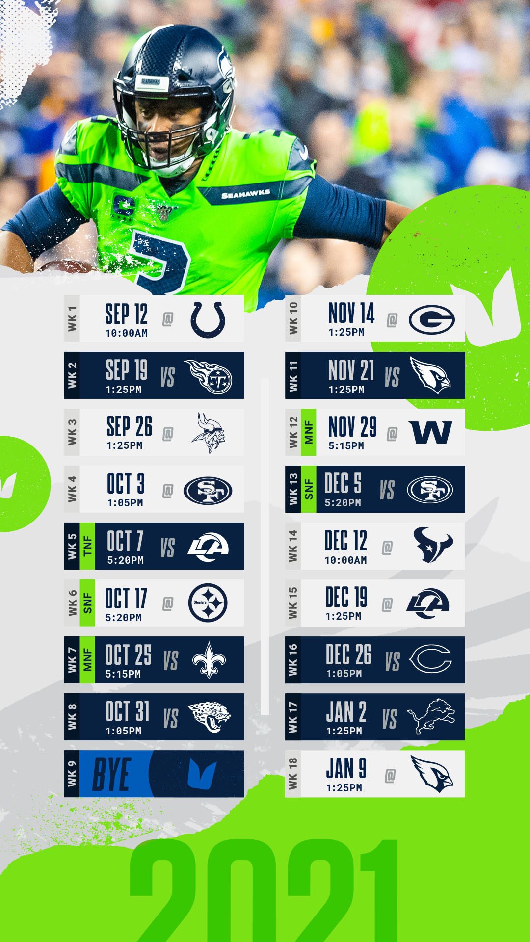 Seattle Seahawks 2022 Schedule Printable - Printable Word Searches