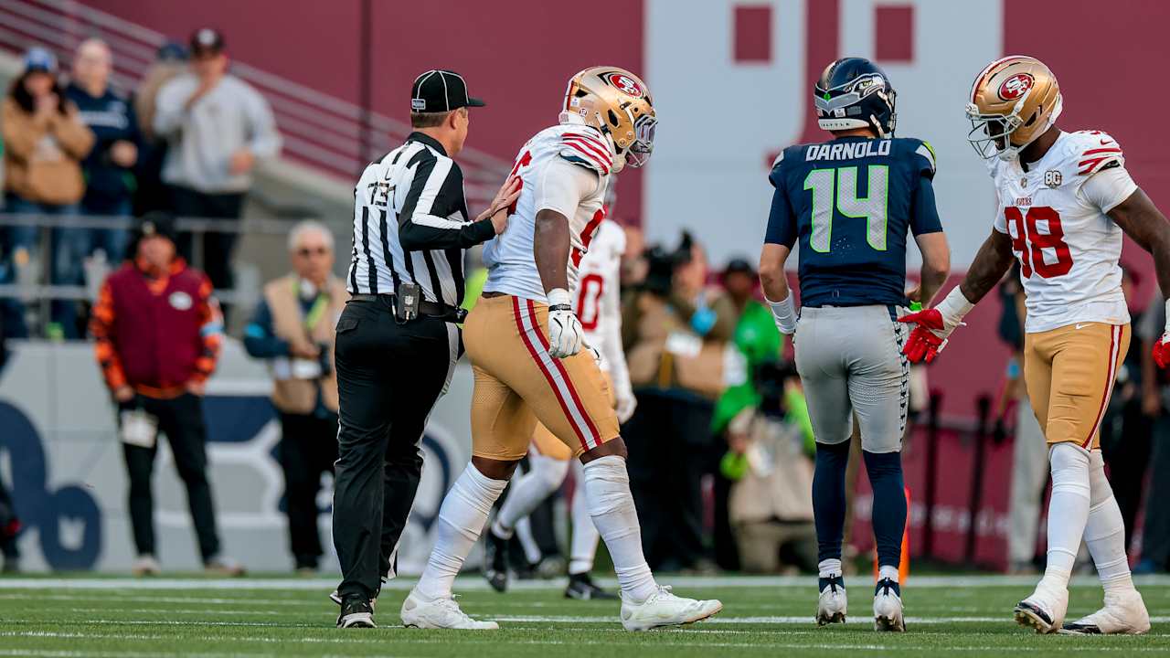Keion White Drops Darnold for the Fifth Sack of the Game vs. Seattle ...