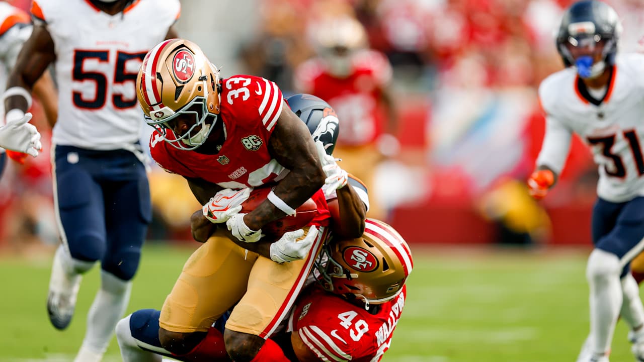 Siran Neal Strips Marvin Mims Jr.'s Fumble to Give 49ers Possession in ...