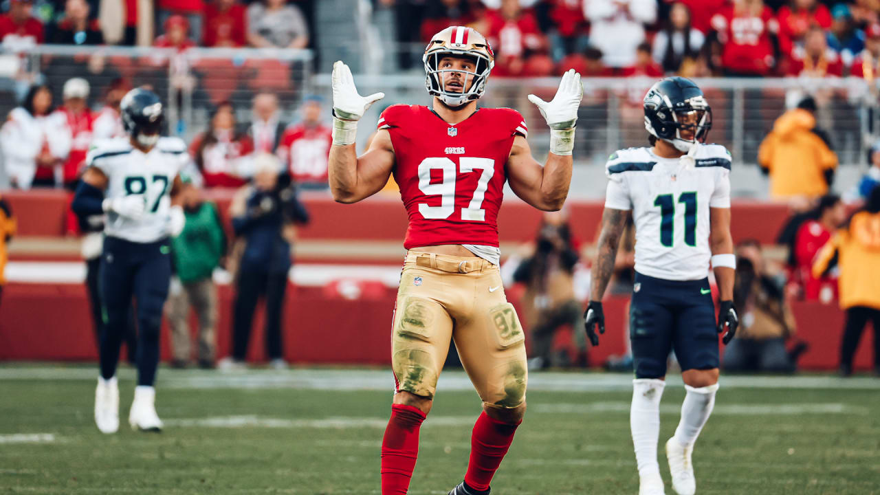 Nick Bosa Tracks Down Seahawks QB for a Third Down Sack