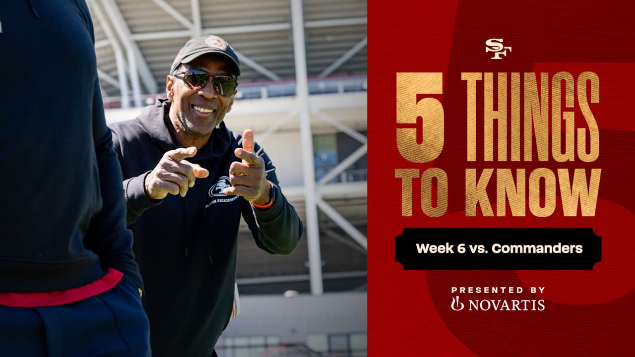 5 Things to Know : 49ers Week 6 Monday Night Football Matchup vs . Commanders & Alumni Weekend