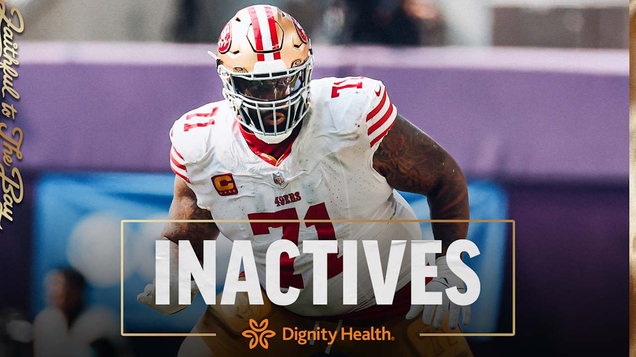 Trent Williams and Brock Purdy OUT vs. Packers; Inactives for #SFvsGB