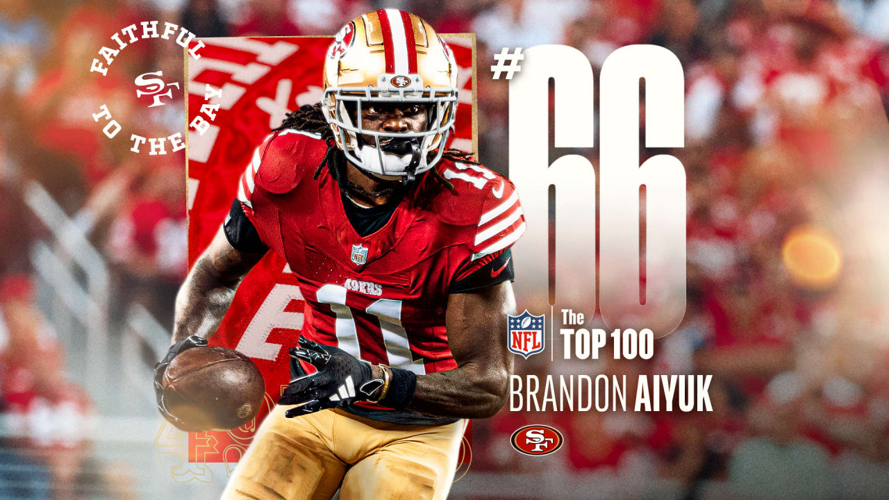 Brandon Aiyuk Named No. 66 on the NFL’s ‘Top 100 Players of 2024’