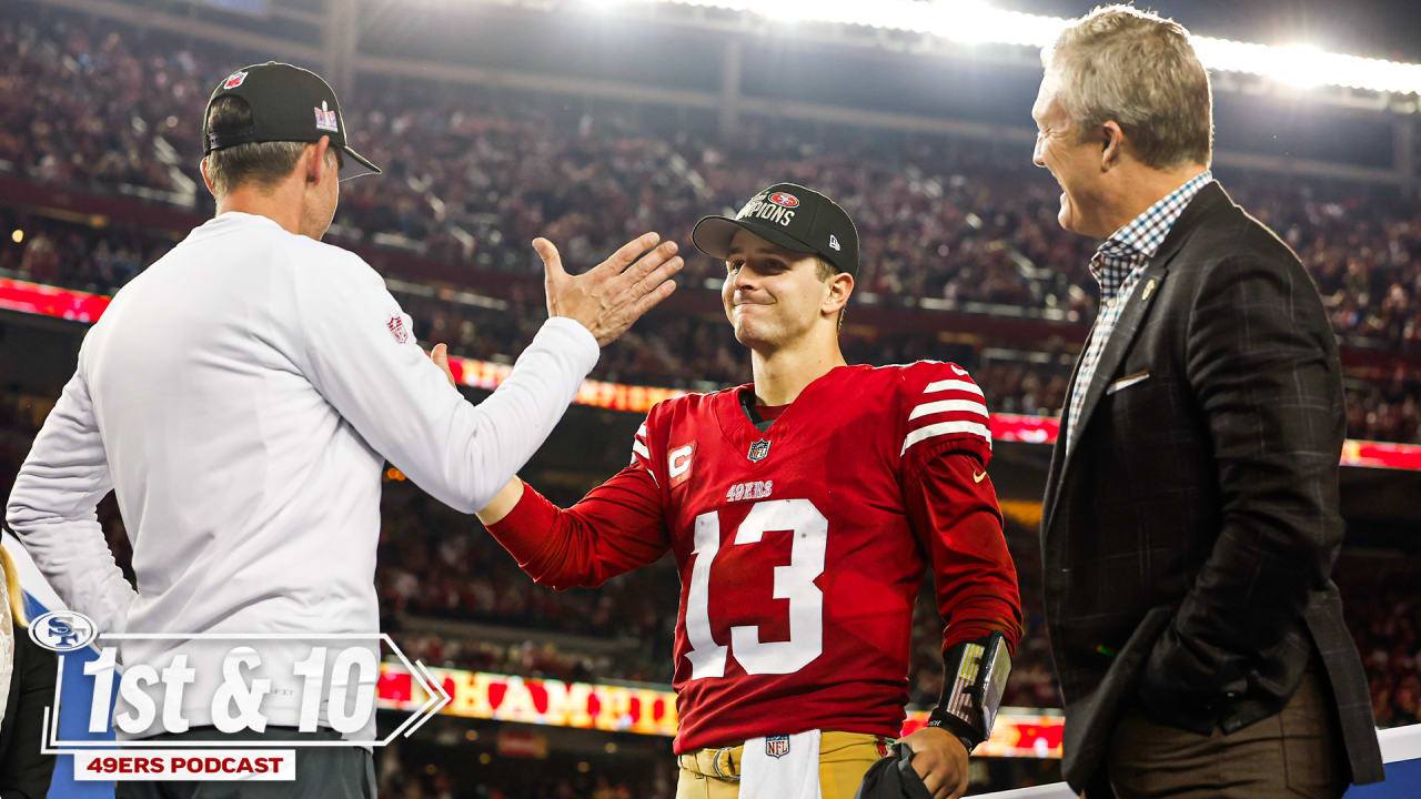 NFC Championship Victory Monday and Recap of 49ers 34-31 Win Over Lions |  1st & 10