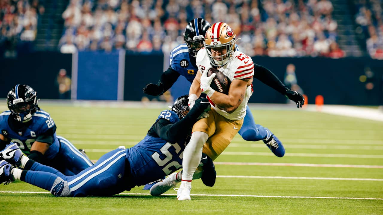 McCaffrey's 15th TD of 2025 Puts 49ers Ahead of Colts