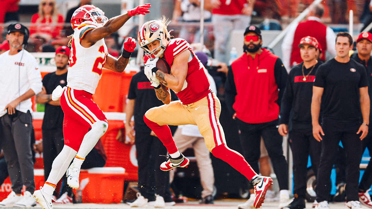 Purdy Finds Kittle for a BigTime Third Down Conversion