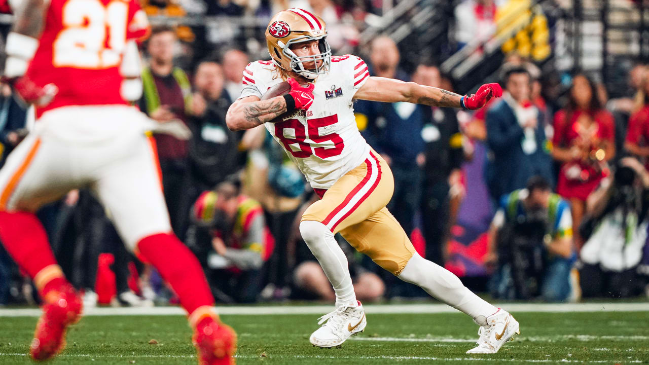 George Kittle Moves the Chains on Fourth Down in Super Bowl LVIII