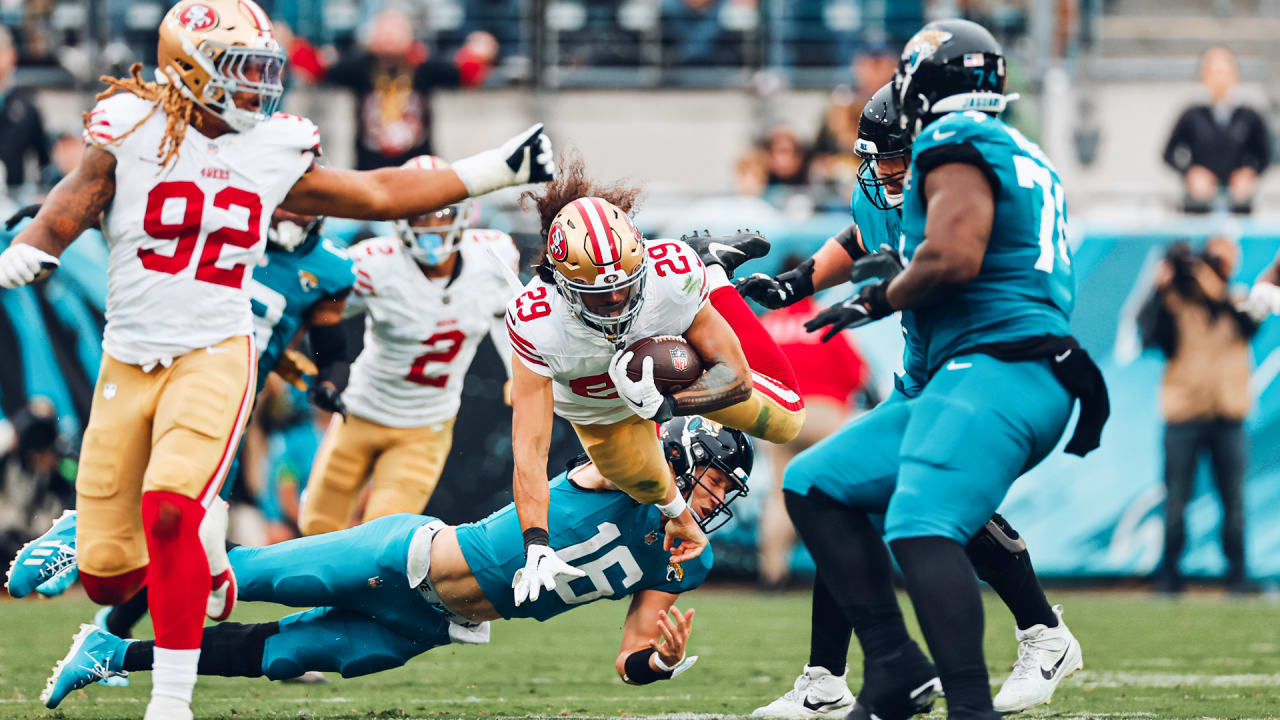 Nick Bosa's Pressure Leads to a Talanoa Hufanga Interception