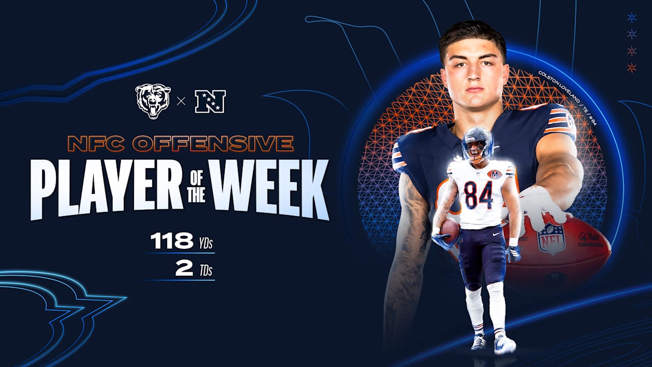Colston Loveland named NFC Offensive Player of the Week - Chicago Bears