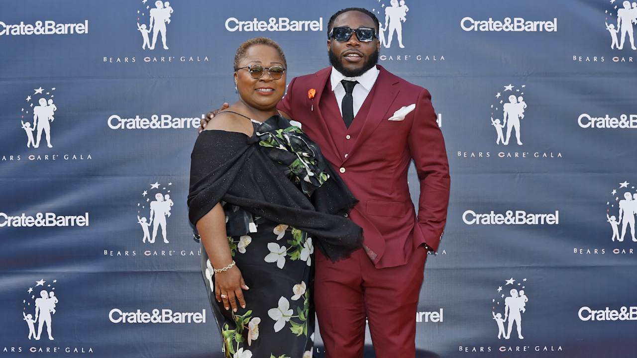 Kyle Monangai and Mom Gwen Celebrate Mother’s Day at Bears Care Gala