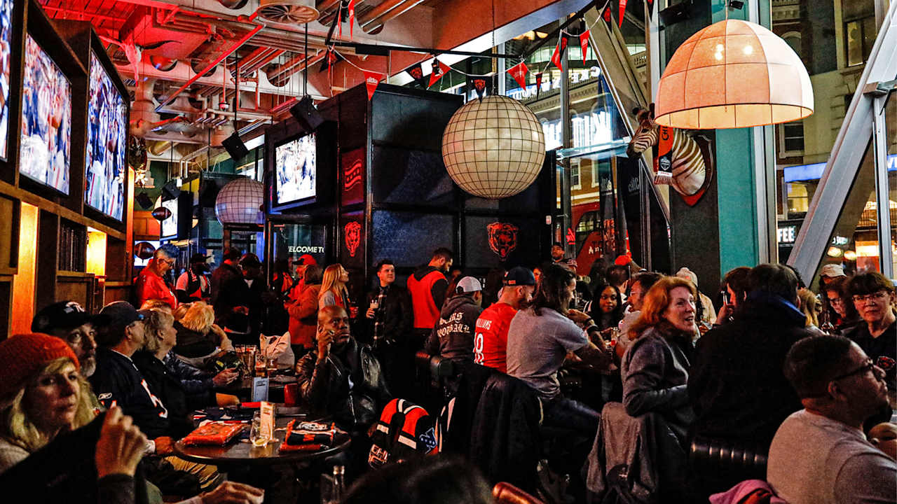 Greenwood Sports Pub transformed into Chicago Bears Team Pub