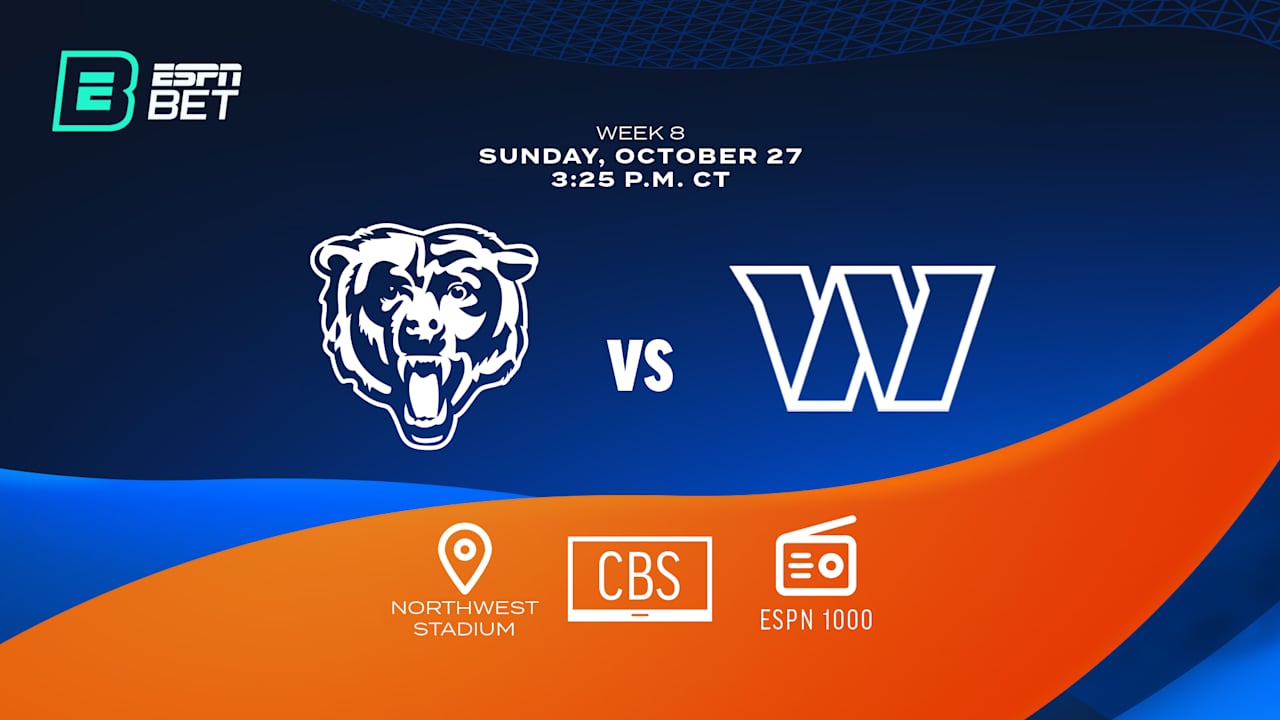 Chicago Bears at Washington Commanders 2024 Week 8 How to watch on TV