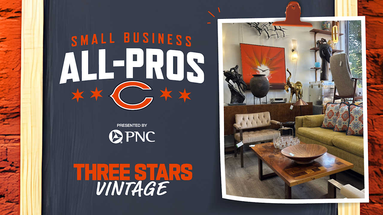Chicago Bears continue to spotlight local entrepreneurs, announce Three Stars Vintage as 2025 Small Business All-Pros Winner, presented by PNC 