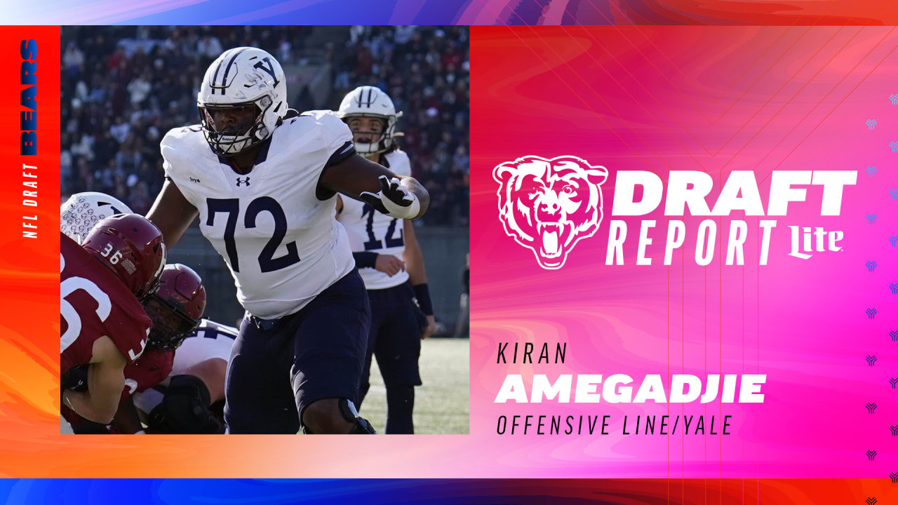 Yale’s Kiran Amegadjie Becomes Chicago Bears’ Third-Round Pick