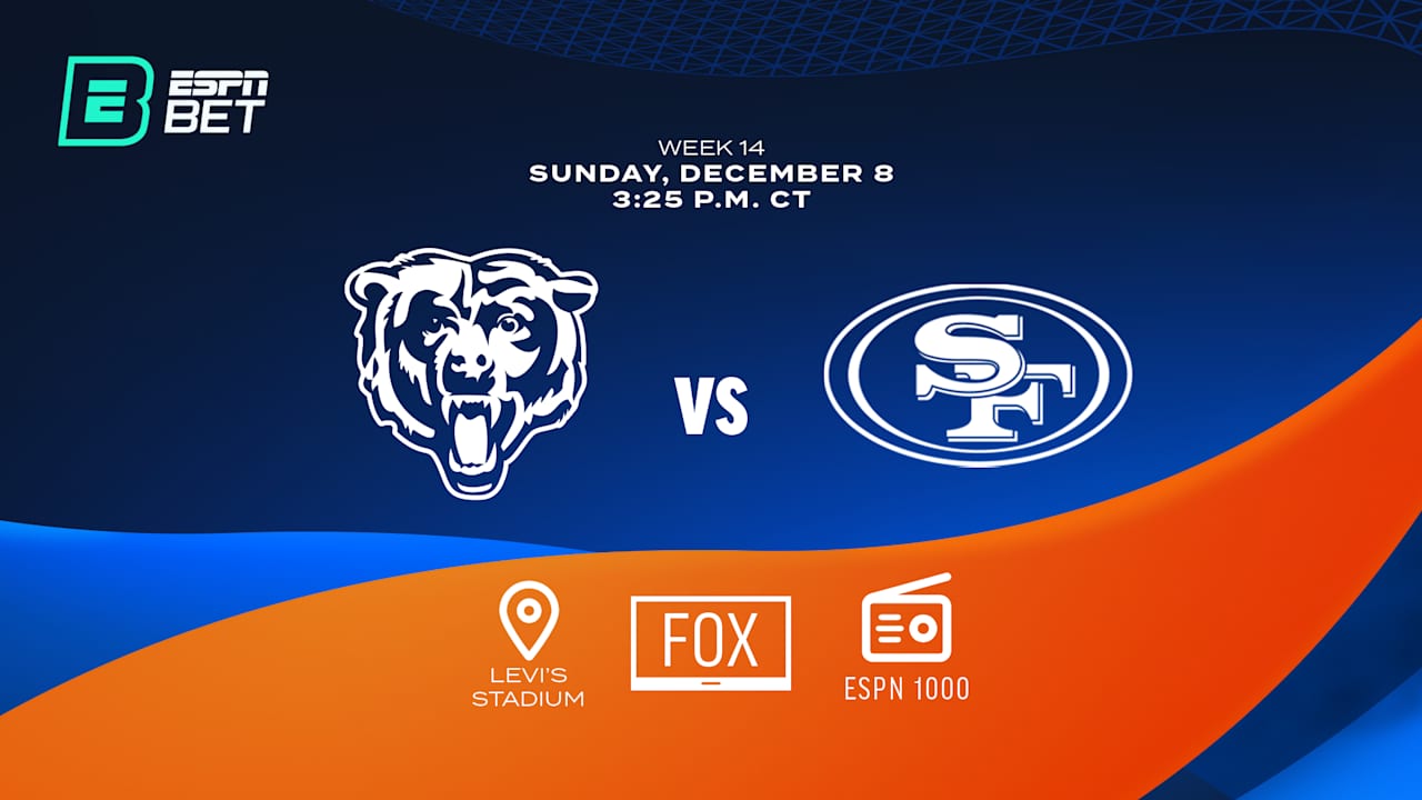 Chicago Bears vs. San Francisco 49ers 2024 Week 14 How to watch on TV/stream, listen on radio