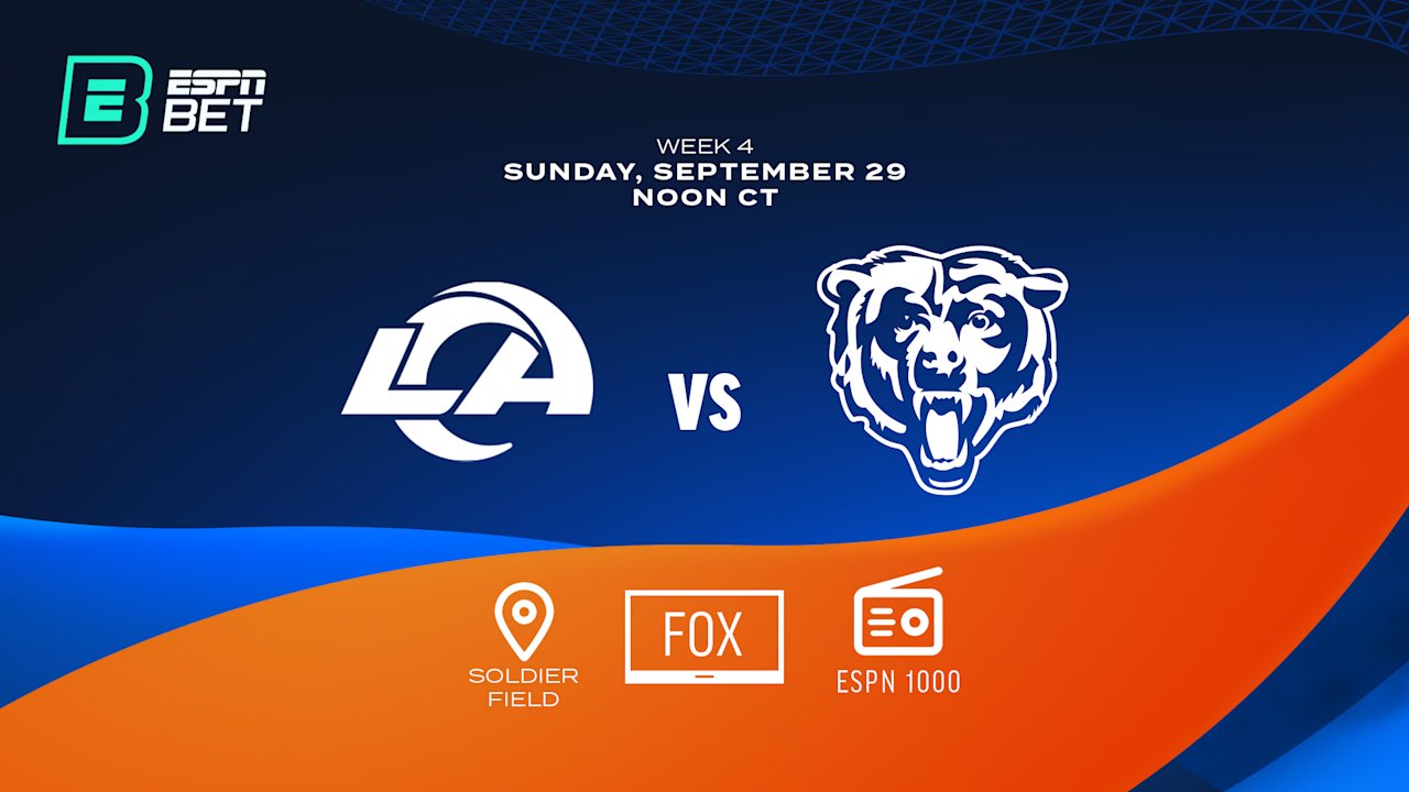Chicago Bears vs. Los Angeles Rams 2024 Week 4 How to watch on TV stream listen on radio