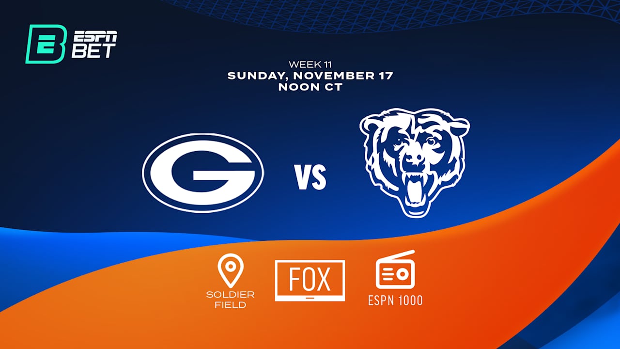 Chicago Bears vs. Green Bay Packers 2024 Week 11 How to watch on TV/stream, listen on radio