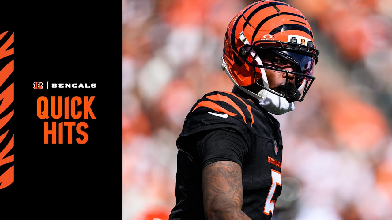 Quick Hits | Tee Higgins On Sideline But Not Practicing; Ja'Marr Chase ...
