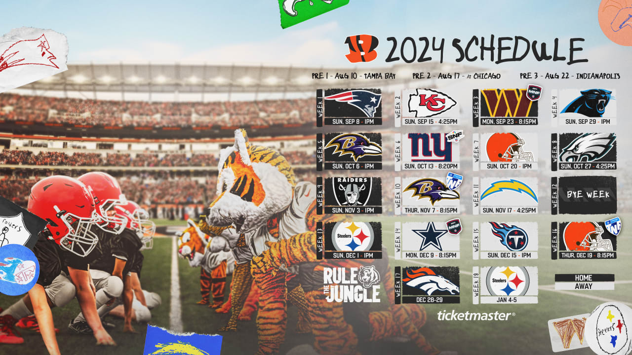 Bengals Schedule 2024 MatchUps To Watch