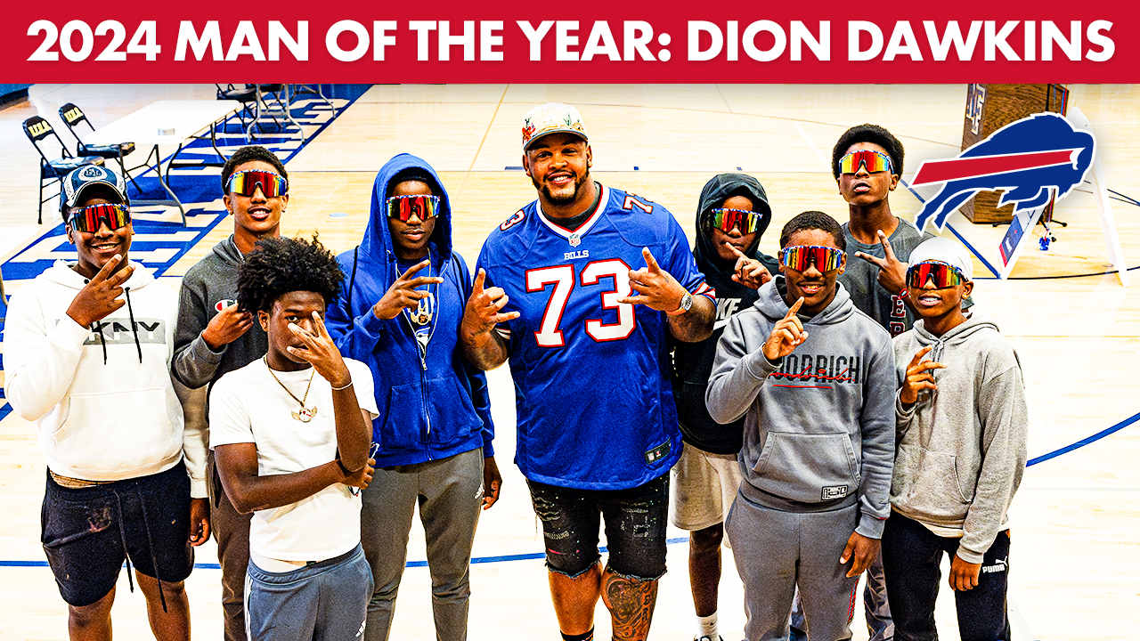 The Buffalo Bills 2024 Walter Payton Man of the Year Nominee Dion Dawkins