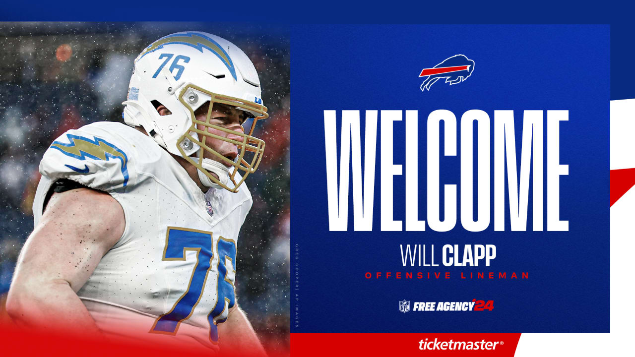 Bills sign OL Will Clapp to one-year deal - BVM Sports