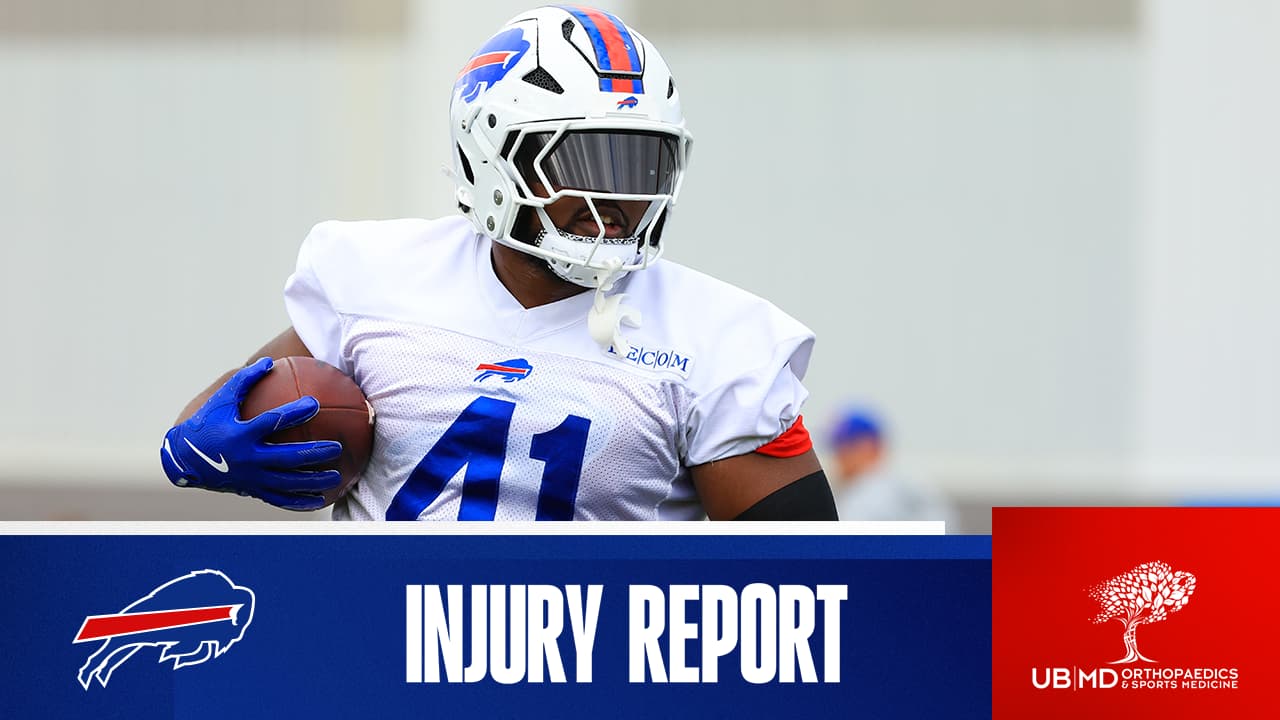 Bills injury report vs. Dolphins Week 9