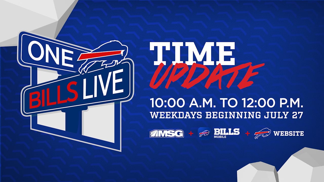 One Bills Live radio show gets new time slot beginning July 27