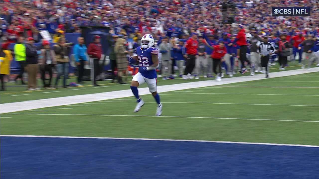 Ray Davis with a 63yard touchdown catch from Josh Allen Bills vs