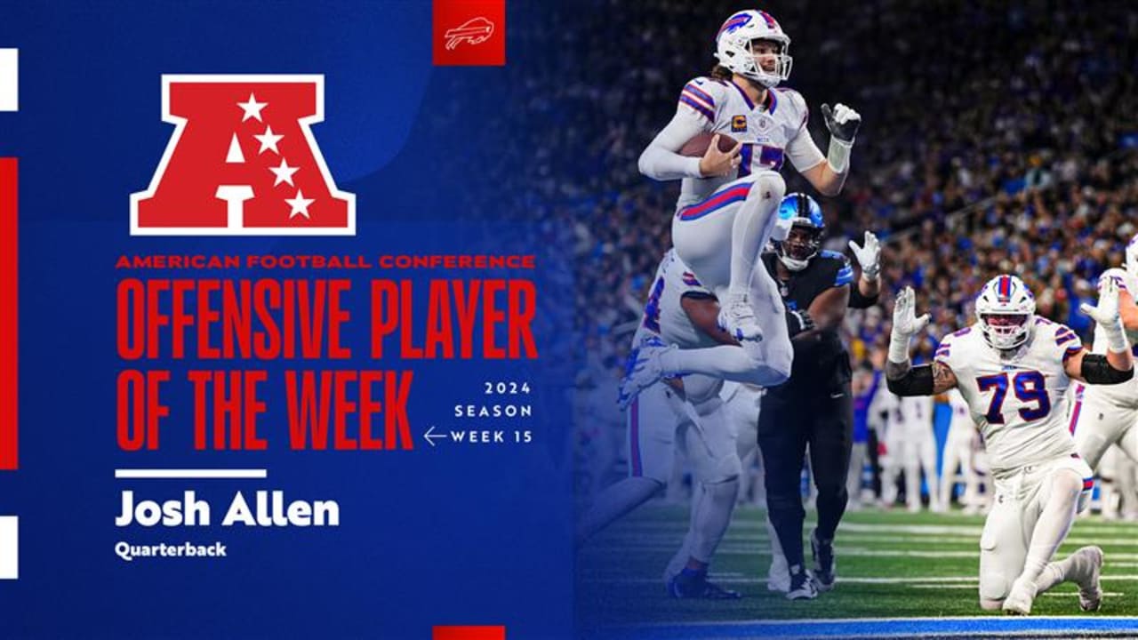 Bills QB Josh Allen named AFC Offensive Player of the Week Week 15 2024