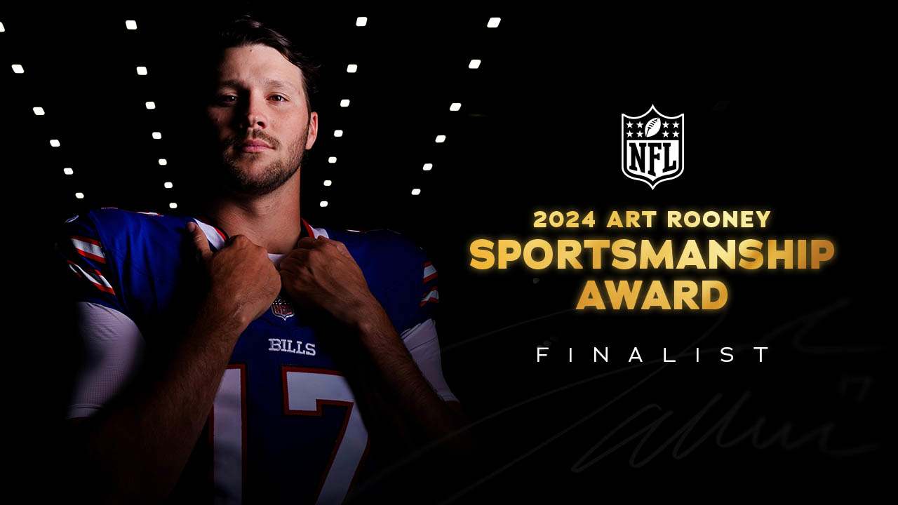 Thumbnail preview of article Bills QB Josh Allen selected as one of eight finalists for 2024 Art Rooney Sportsmanship Award - BuffaloBills.com