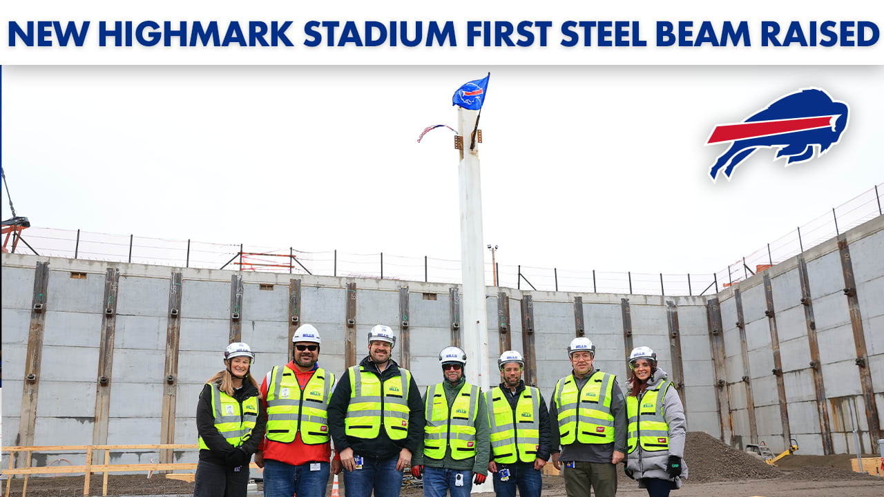 New Highmark Stadium First Steel Beam Raised | Buffalo Bills