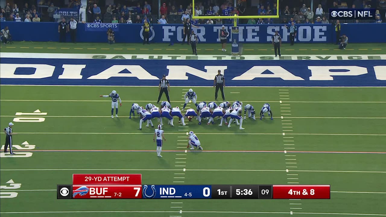 Tyler Bass' 29-yard FG gives Bills the early 10-0 lead | Bills at Colts