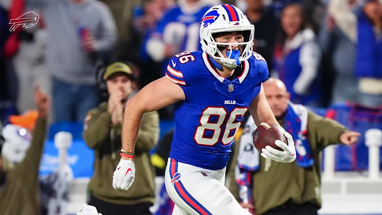 Image for Josh Allen connects with Dalton Kincaid for 47-yard gain! | Bills vs. Chiefs Highlights