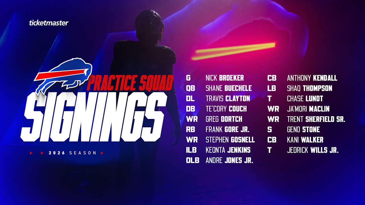Bills sign 17 players to the 2026 practice squad