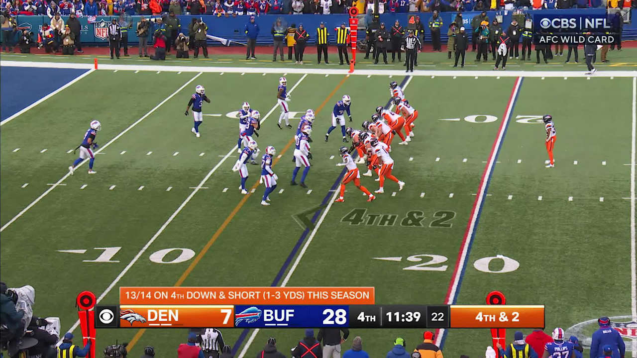 Bills defend Broncos' fourth-down pass to force turnover on downs | Bills vs. Broncos