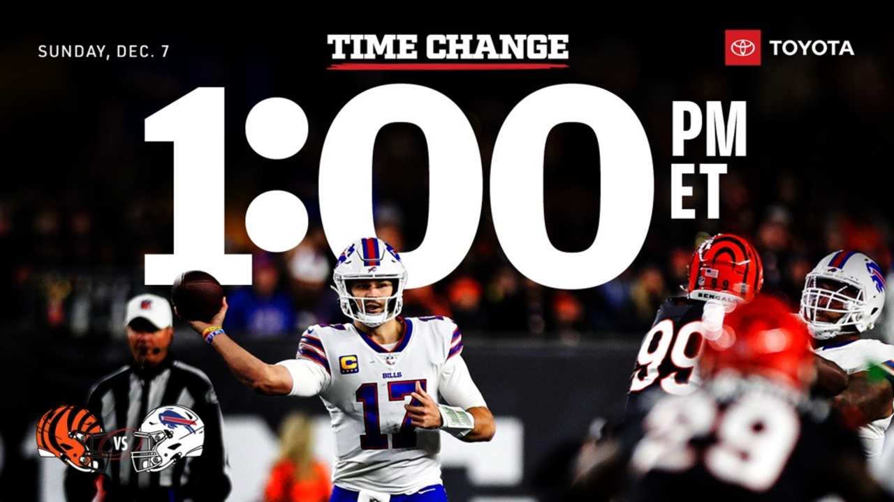 Bills vs. Bengals game is flexed to 1 p.m. slot in Week 14 - Buffalo Bills Home | Buffalo Bills - buffalobills.com