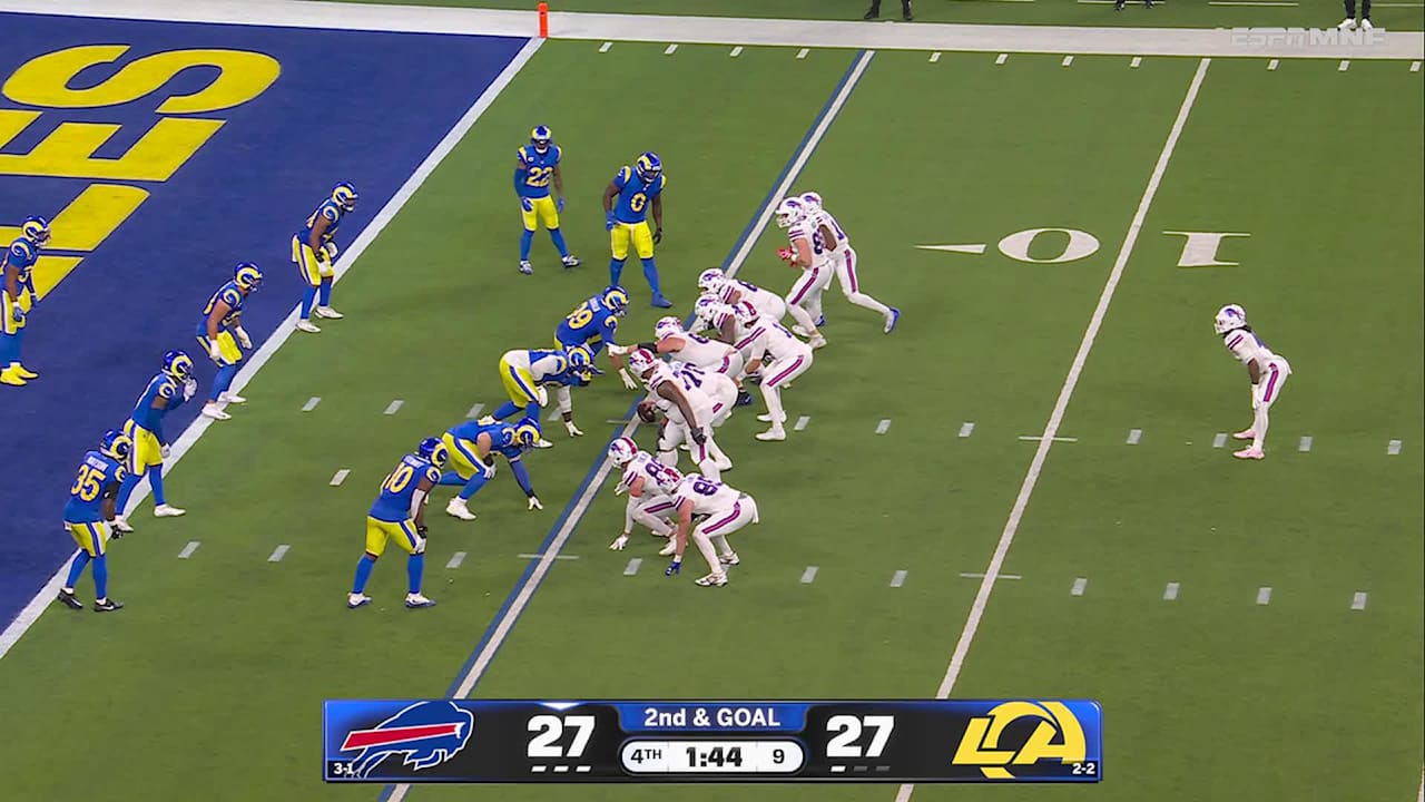 James Cook's second TD of night gives Bills a 34-27 lead | Bills vs. Rams Highlights - Buffalo Bills image